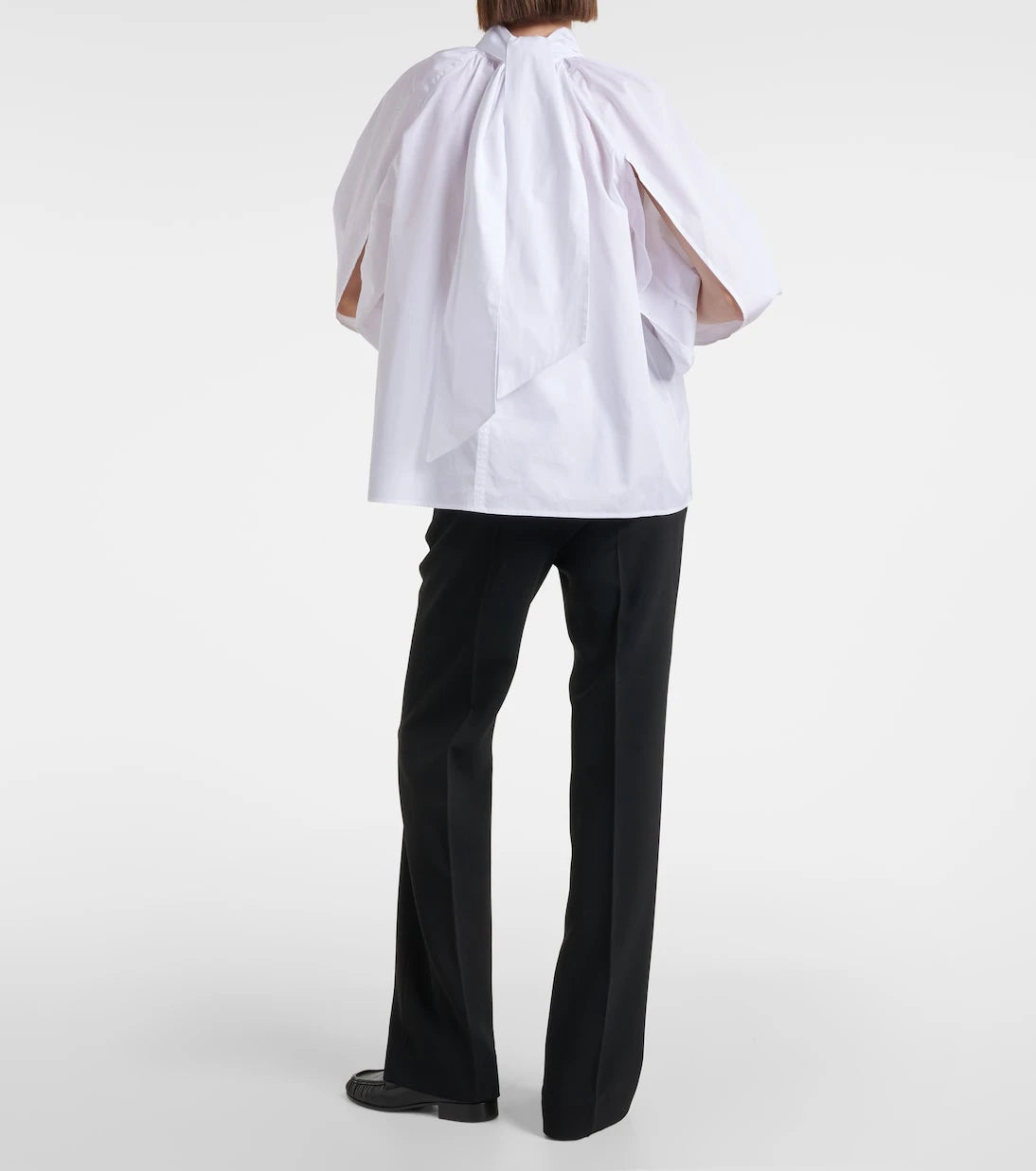 CO - Scarf-detail cotton poplin blouse