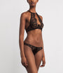 Coco De Mer Black Velvet-Lace Kiana Briefs