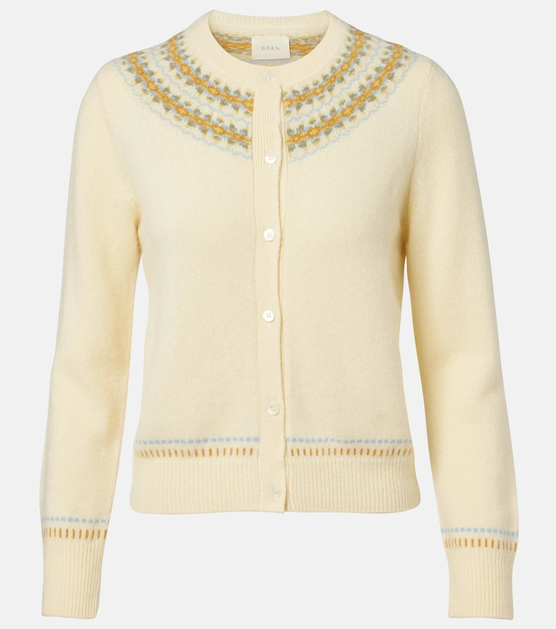 Dôen - Olympe Fair Isle wool-blend cardigan