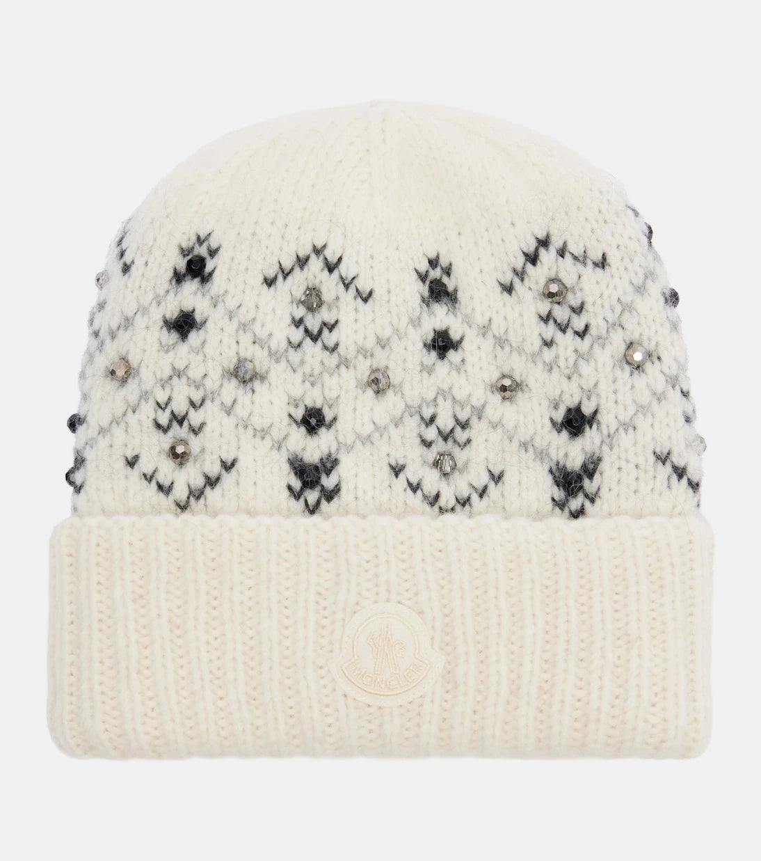 Moncler - Embellished alpaca and wool-blend beanie