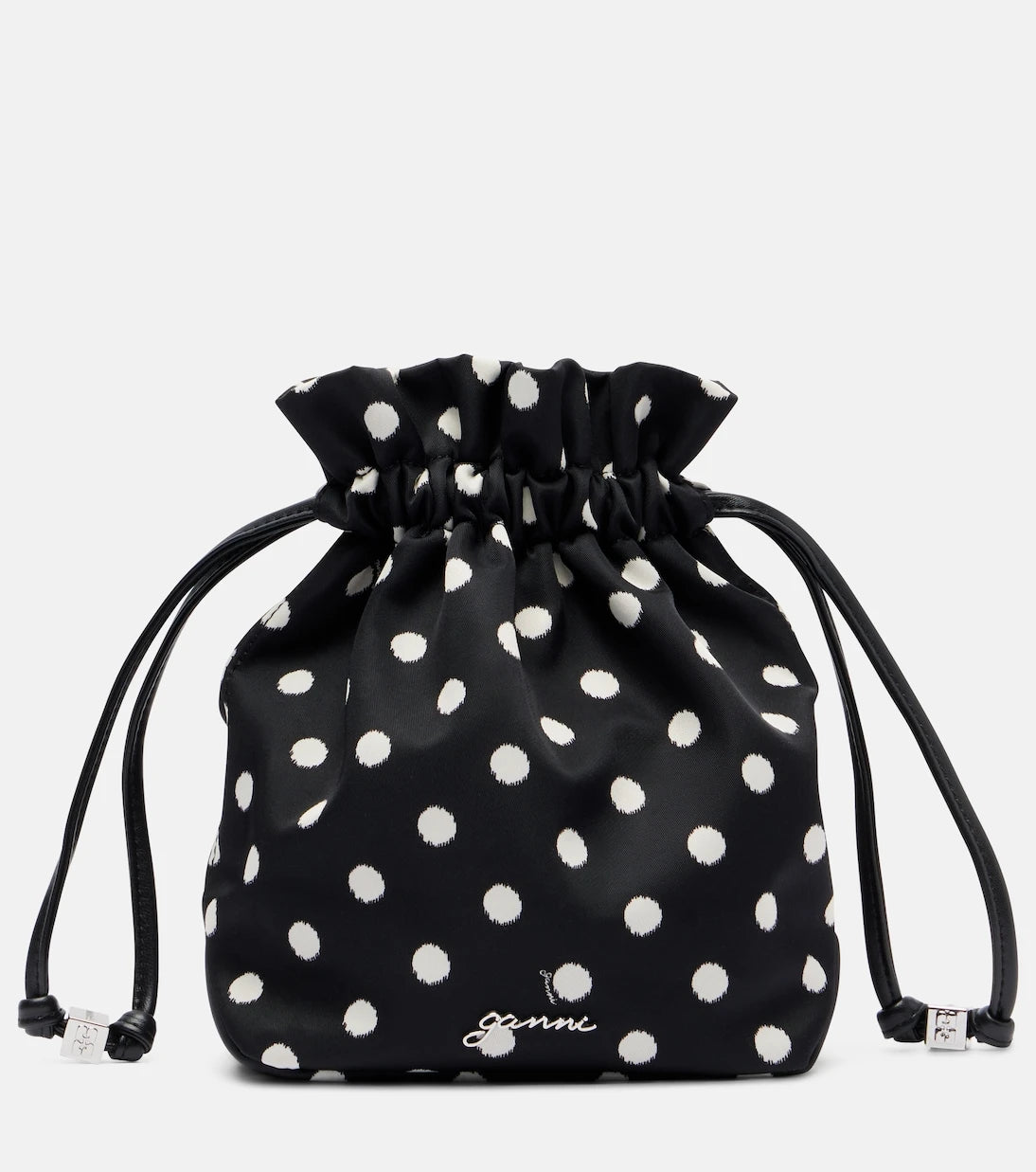 Ganni - Bou polka-dot pouch