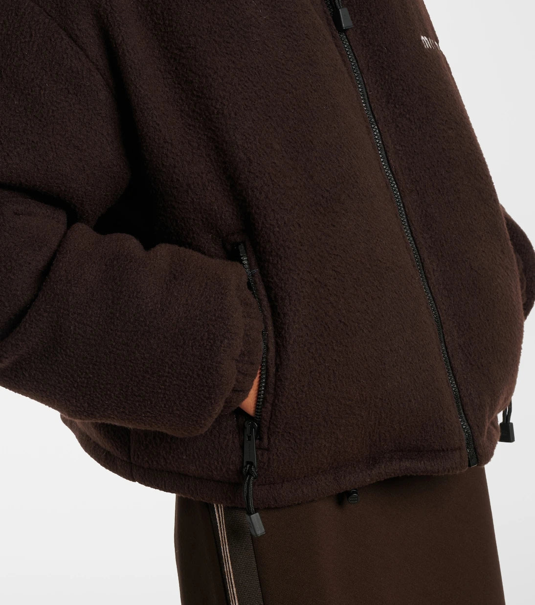 Miu Miu - Logo gabardine bomber jacket