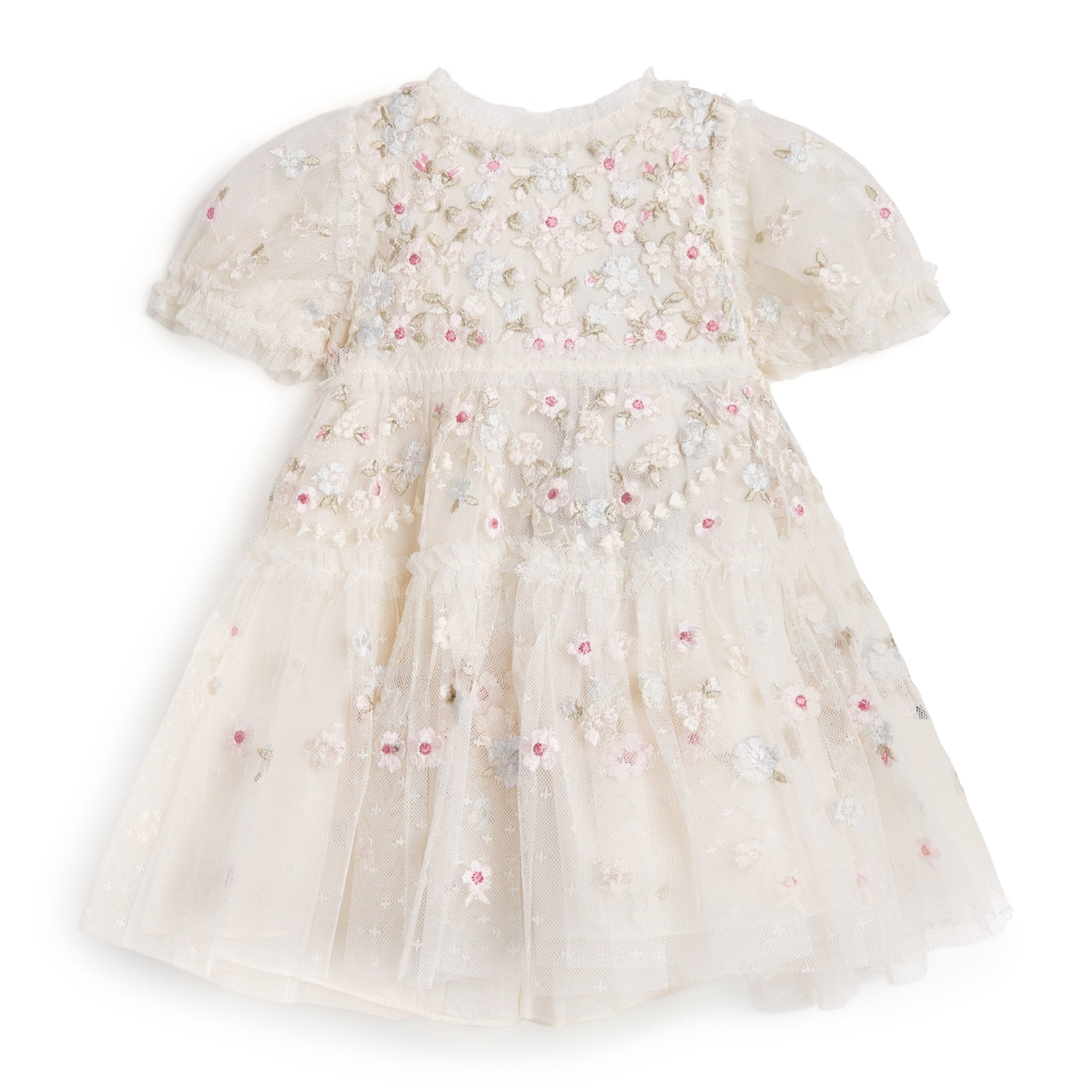 Tulle Embroidered Garland Ribbon Dress (6-24 Months) CPLCREAM/PASTEL