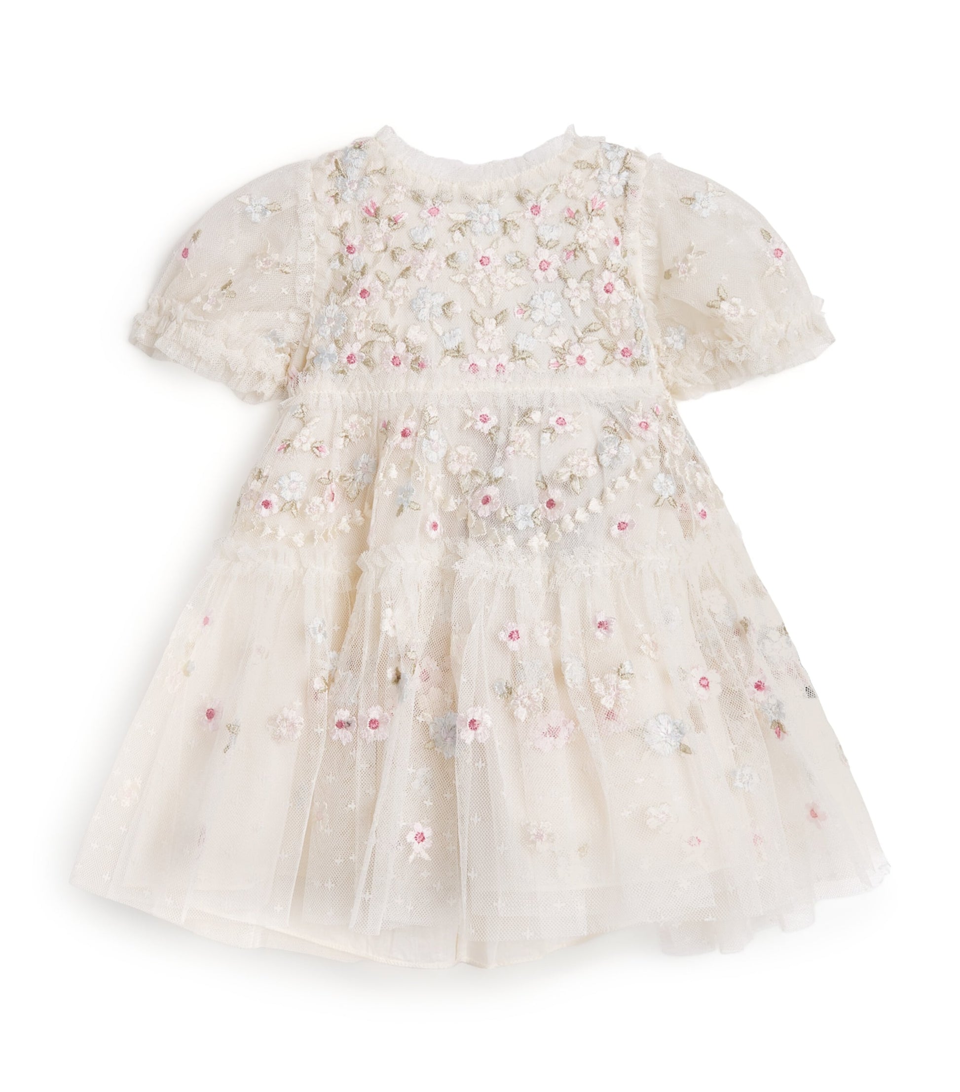 Tulle Embroidered Garland Ribbon Dress (6-24 Months) CPLCREAM/PASTEL