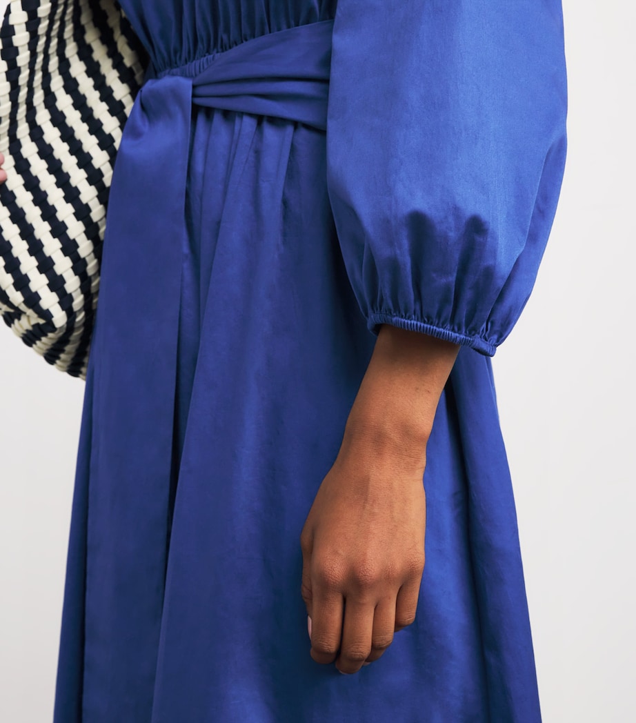 Cotton Belted Bellan Maxi Dress COBALT