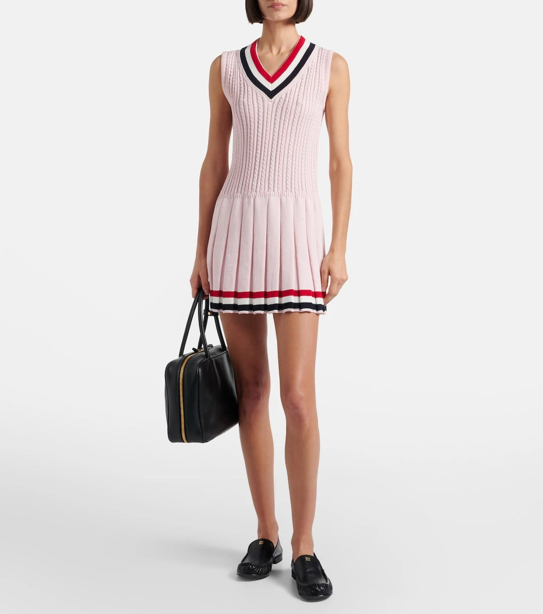 Thom Browne - Pleated cotton minidress