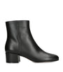Gianvito Rossi Black Leather Vitello Glove Ankle Boots 45