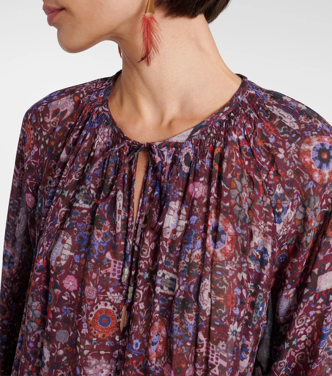 Marant Etoile - Bess floral shirred minidress