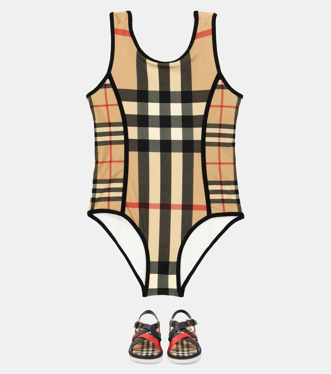 Burberry Kids - مايوه بنقشة كاروهات من بربري