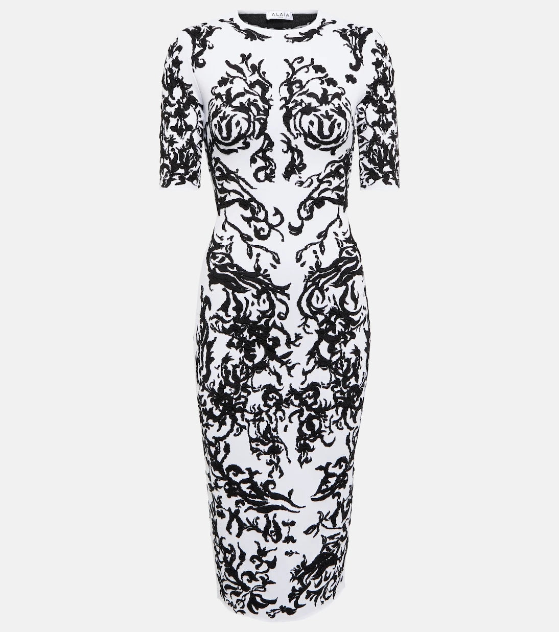Alaïa - Desenli midi elbise