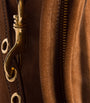 Brown Suede Aventure Shoulder Bag