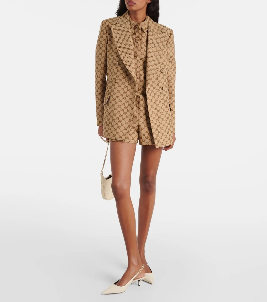Gucci - GG Canvas double-breasted blazer