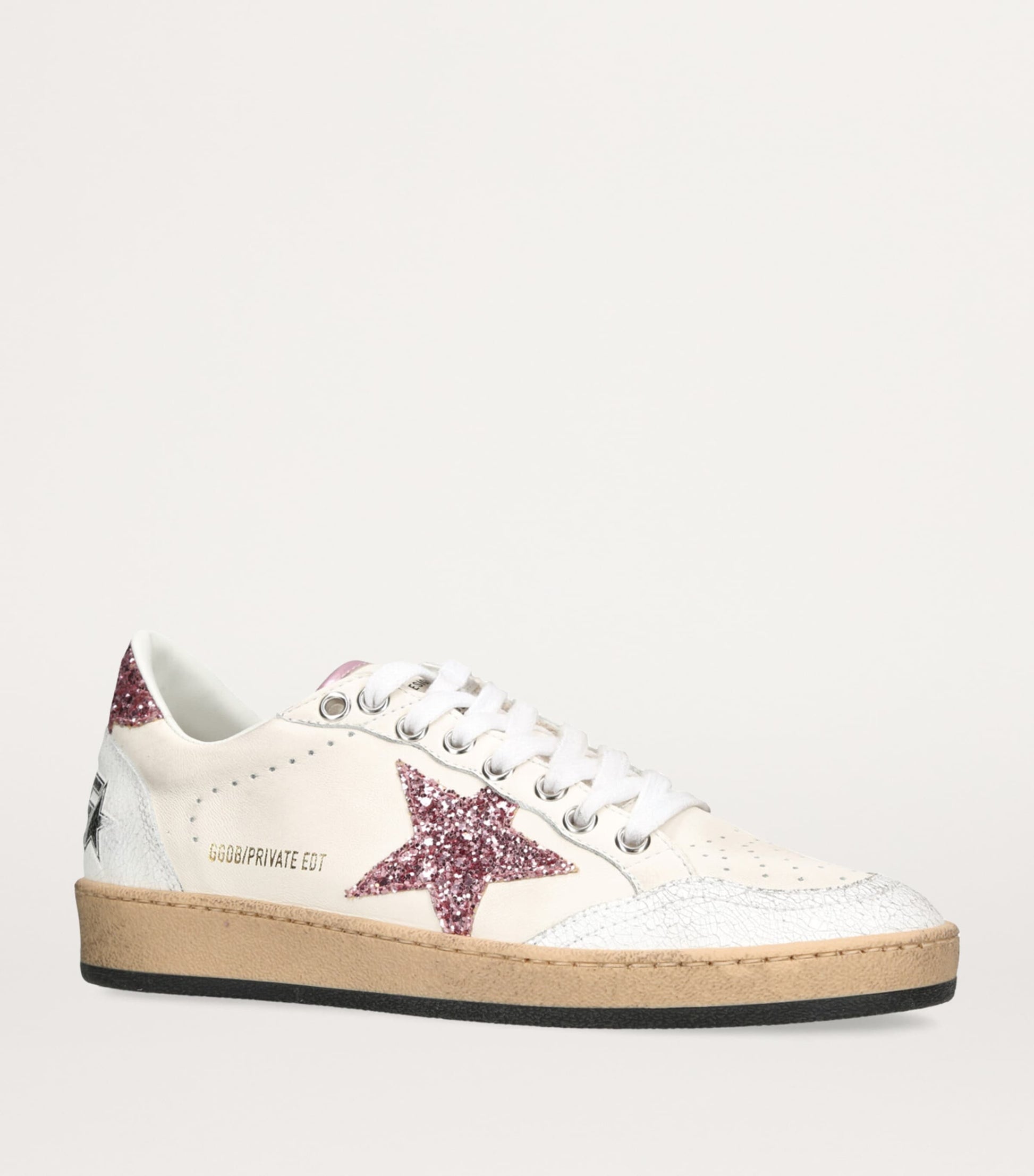 Golden Goose White Leather Ball Star Sneakers