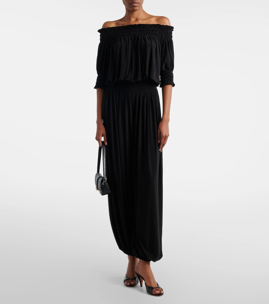 Norma Kamali - Off-shoulder jersey jumpsuit