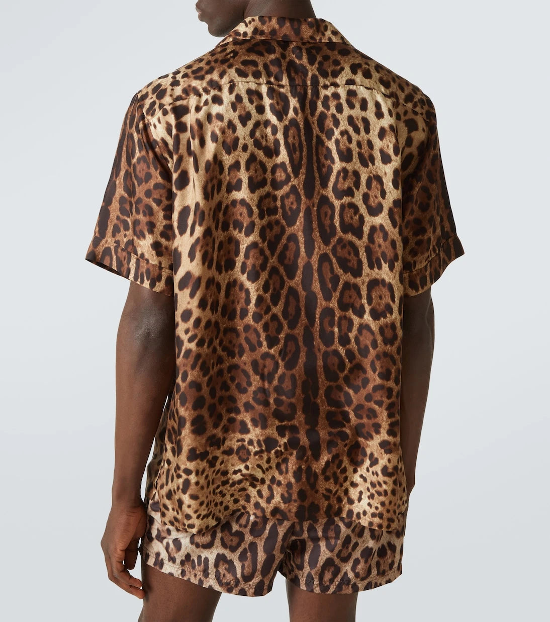 Dolce&Gabbana - Leopard-print silk bowling shirt