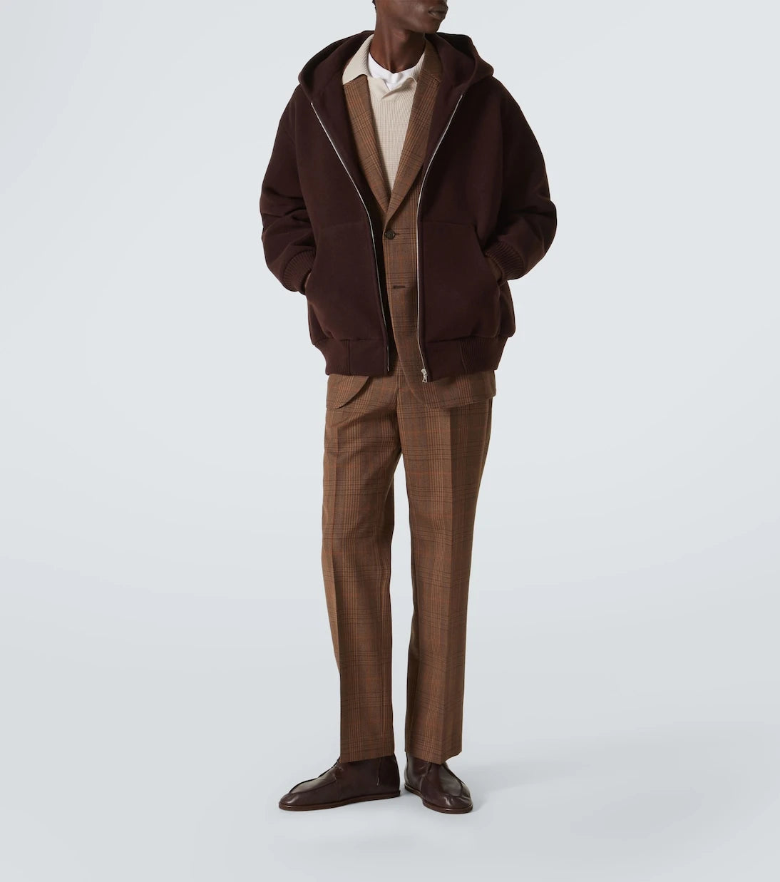 Auralee - Oversized wool pile hoodie