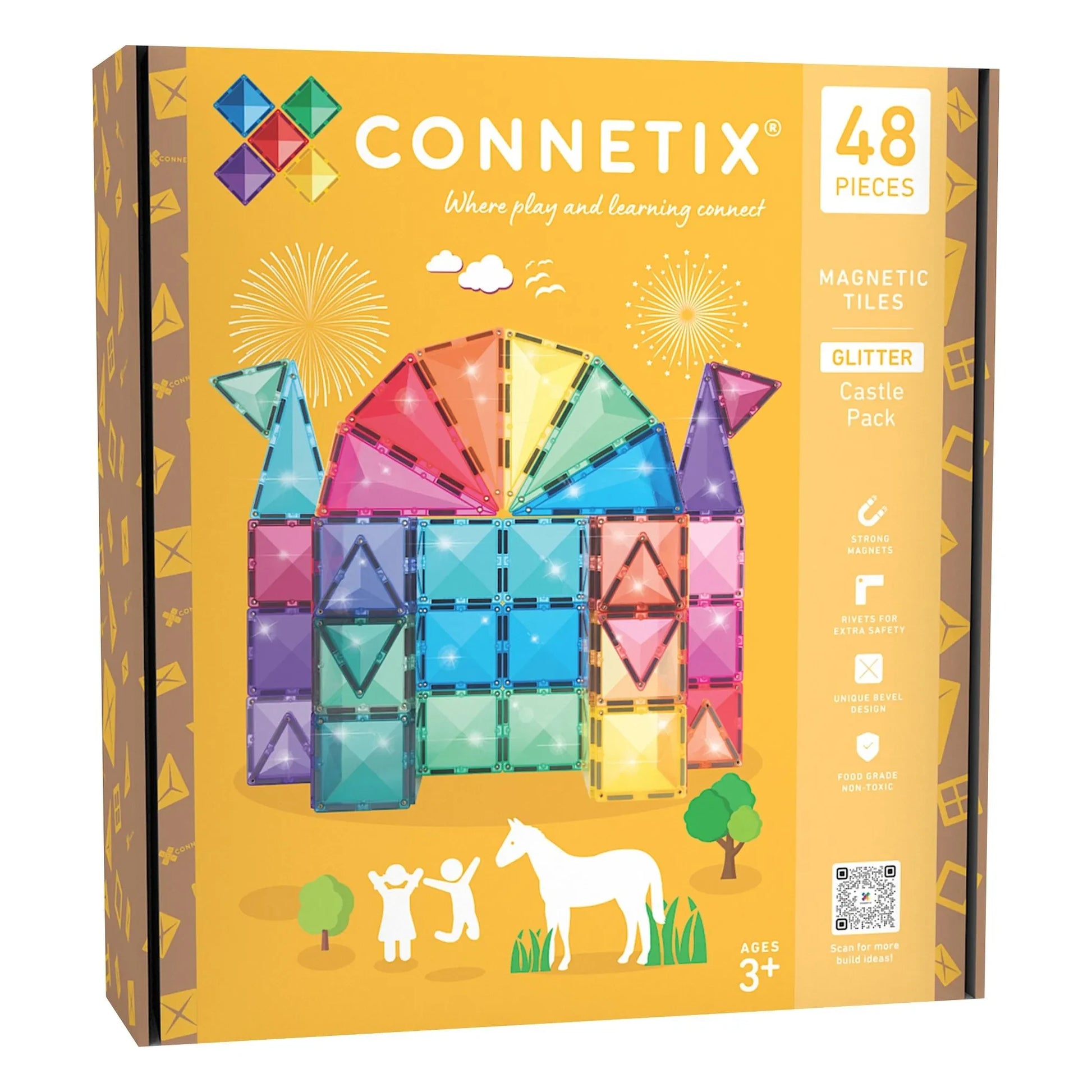 Connetix - Glitter Castle pack | Pastel
