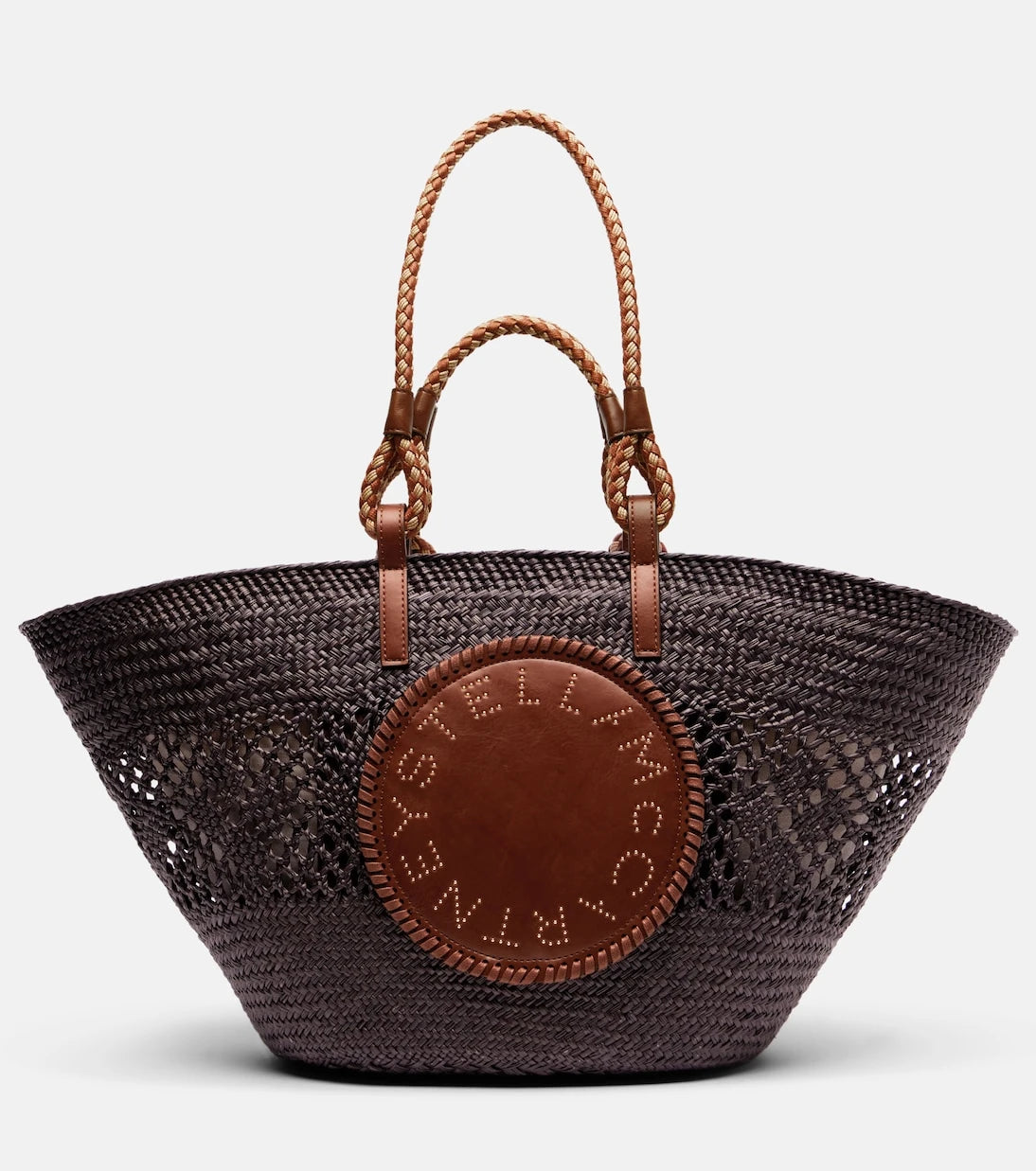 Stella McCartney - Logo Large raffia basket bag