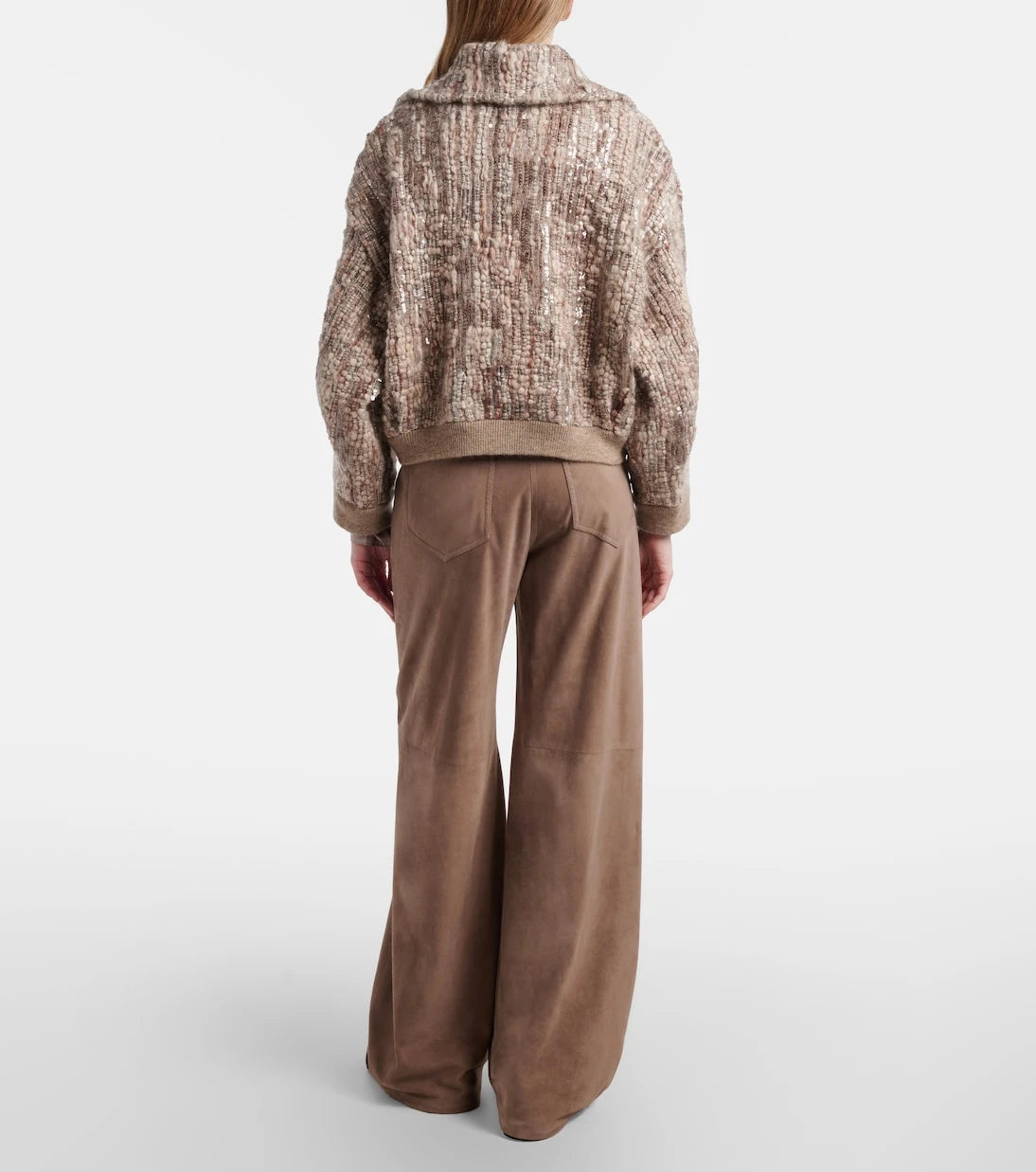 Brunello Cucinelli - Suede wide-leg pants