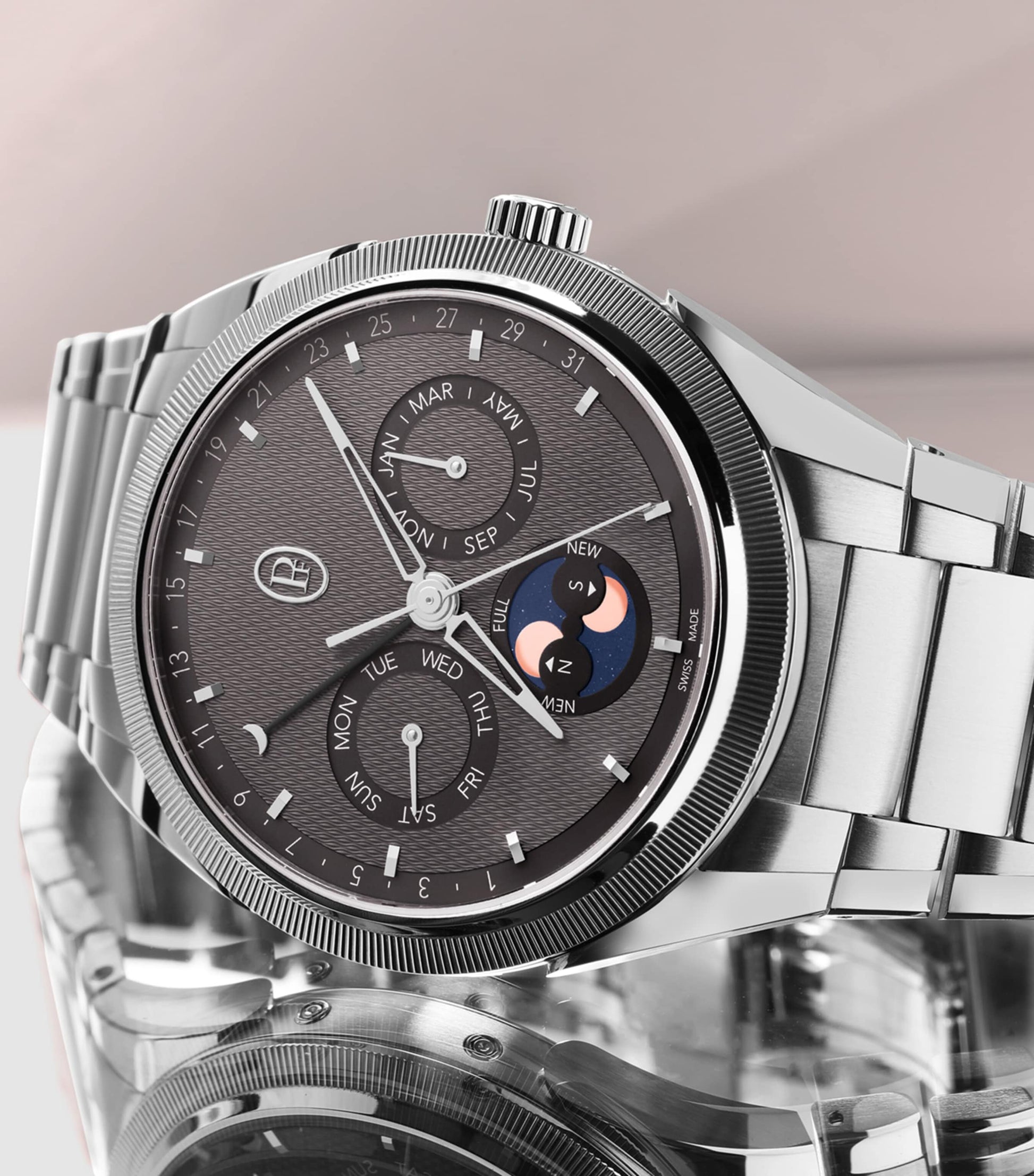 Stainless Steel Tonda PF Gregorian Annual Calendar Watch 42mm