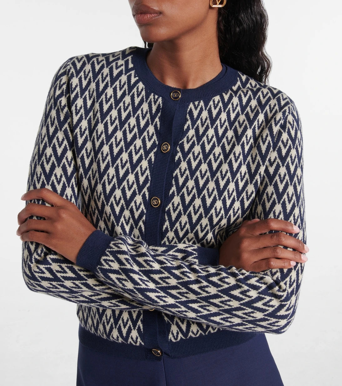 Valentino - Toute La V virgin wool cardigan