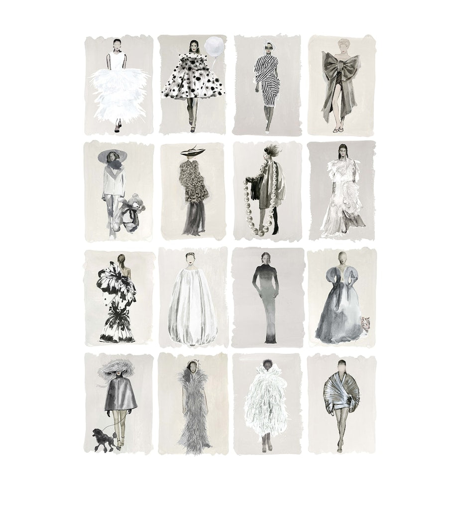 Cole & Son x Harrods Interior Design 175 Anniversary Edition Couture Carousel Wallpaper - Monochrome Pearl