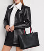 Black Cabata Small Calfskin Tote Bag