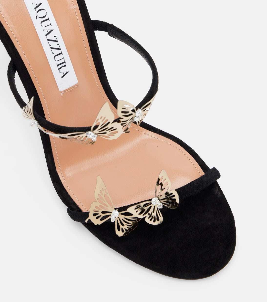 Aquazzura - Papillon Sauvage 105 suede sandals