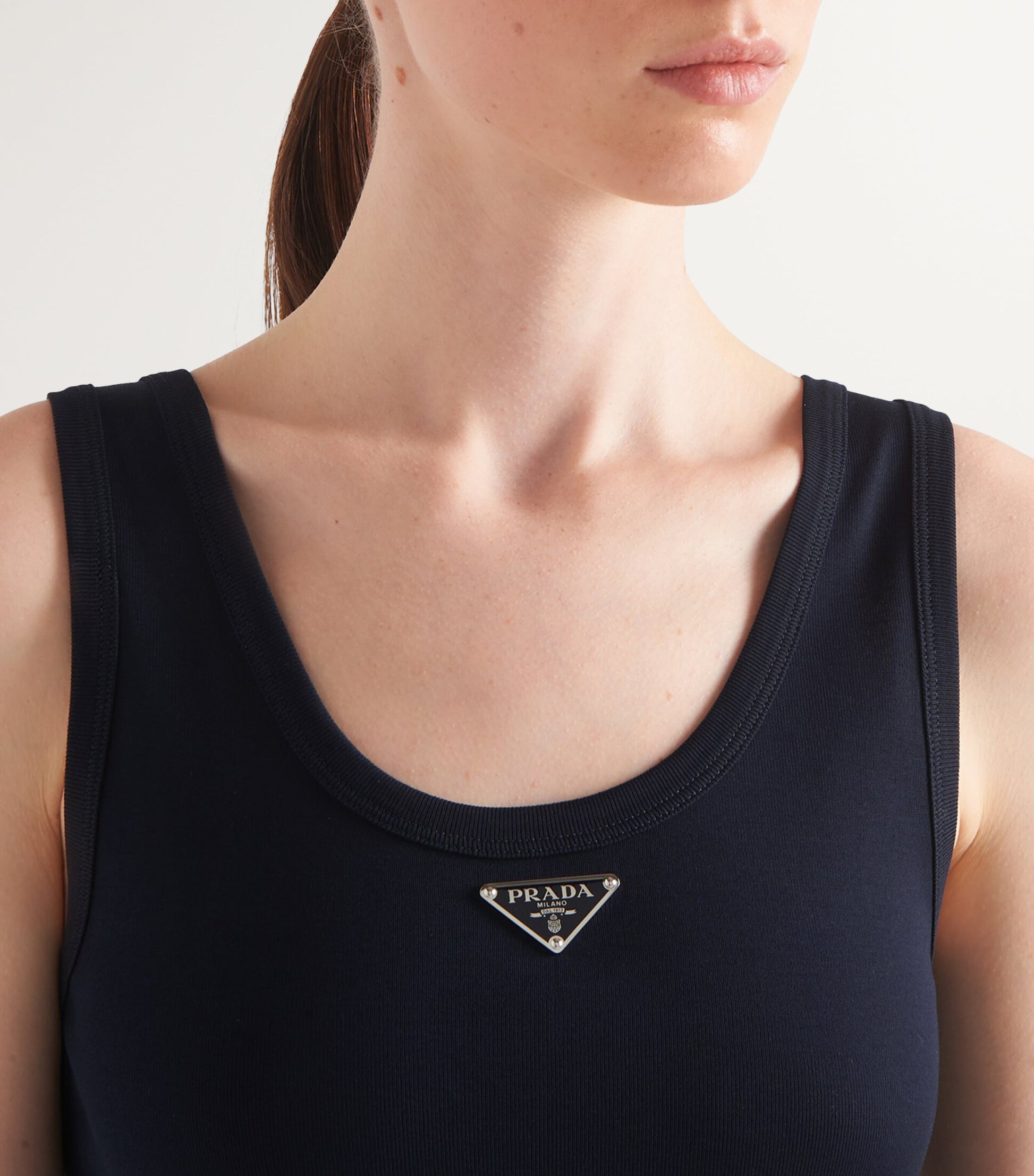 Prada Blue Cotton Midi Dress