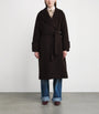 Claudie Pierlot Brown Wool-Blend Belted Coat