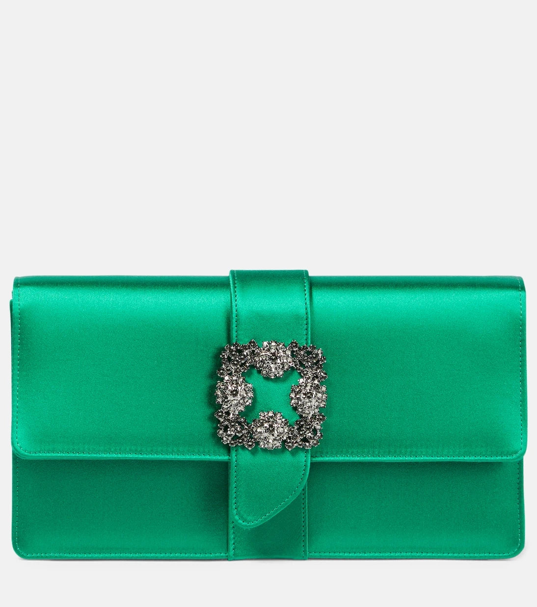 Manolo Blahnik - Capri embellished satin clutch