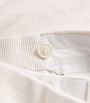 Eleventy White Cotton-Blend Corduroy Trousers