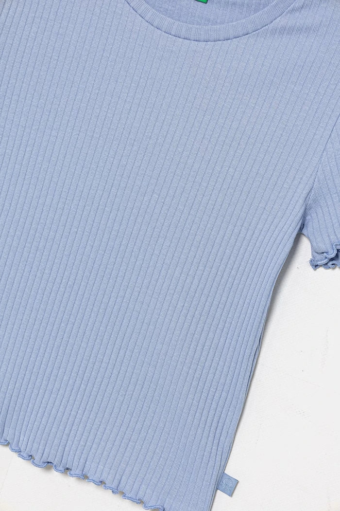 United Colors of Benetton çocuklar için pamuklu elastan basic tişört
