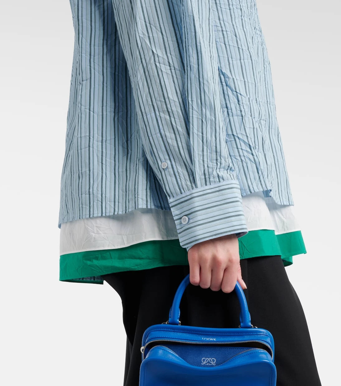 Loewe - قميص بوبلين من مزيج القطن بشعار Anagram