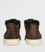 Santoni Brown Suede Fortune Ankle Boots