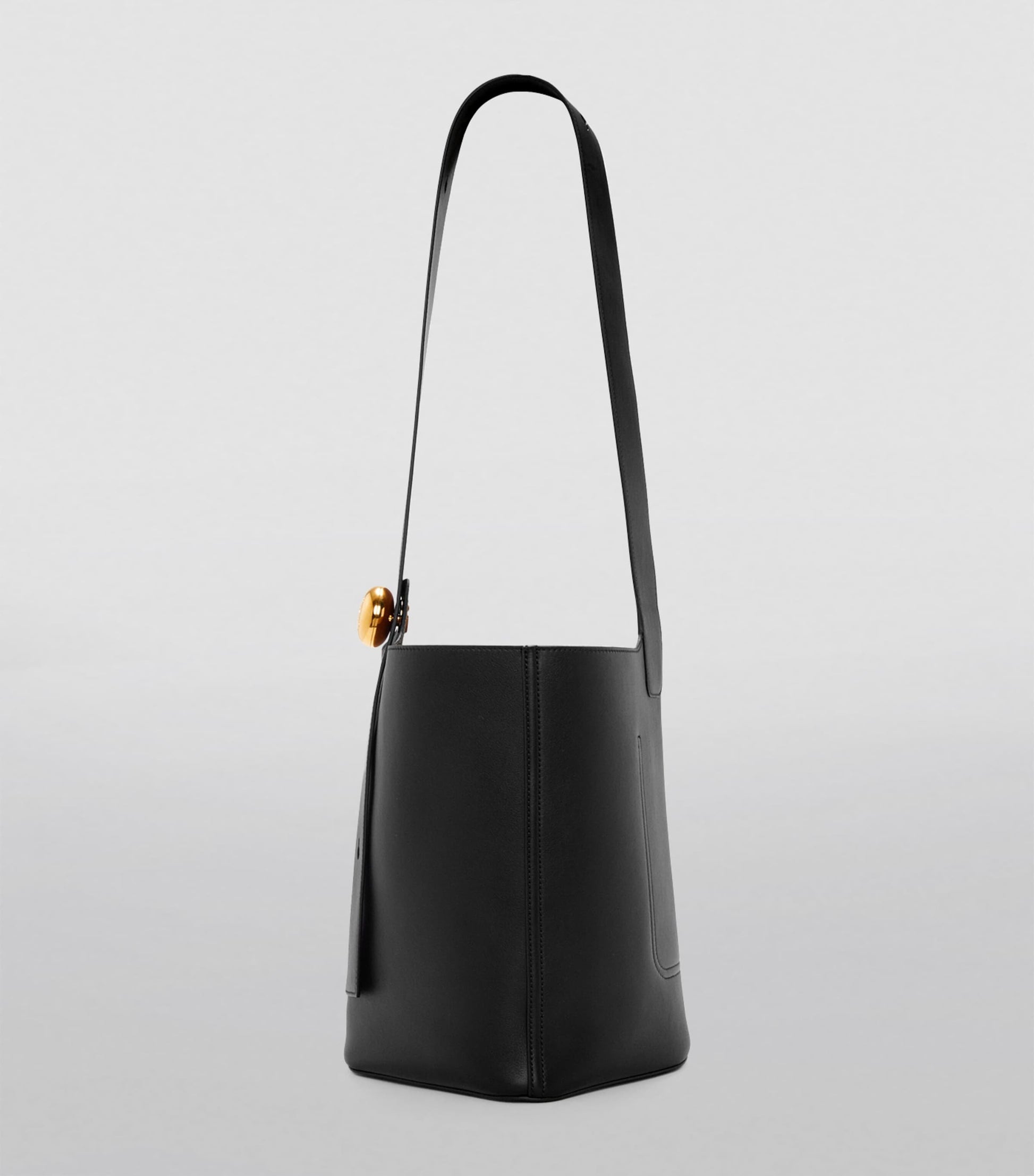 LOEWE Black Medium Pebble-Calfskin Bucket Bag