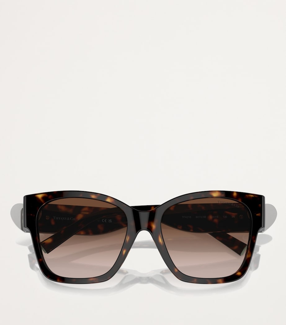 Tiffany & Co. Brown Acetate Square Oversized Sunglasses