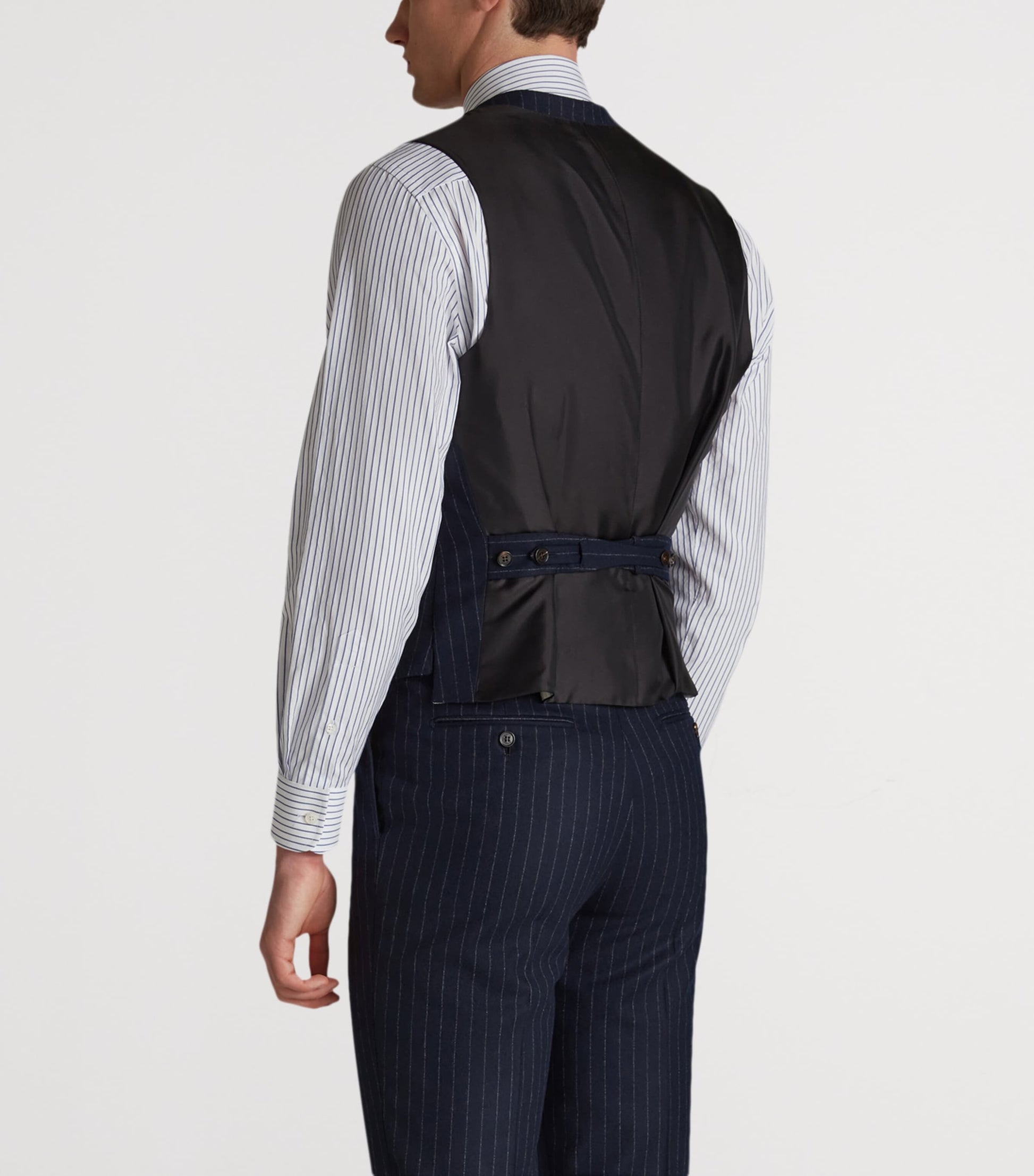 Dunhill Merino Wool Chalkstripe Waistcoat