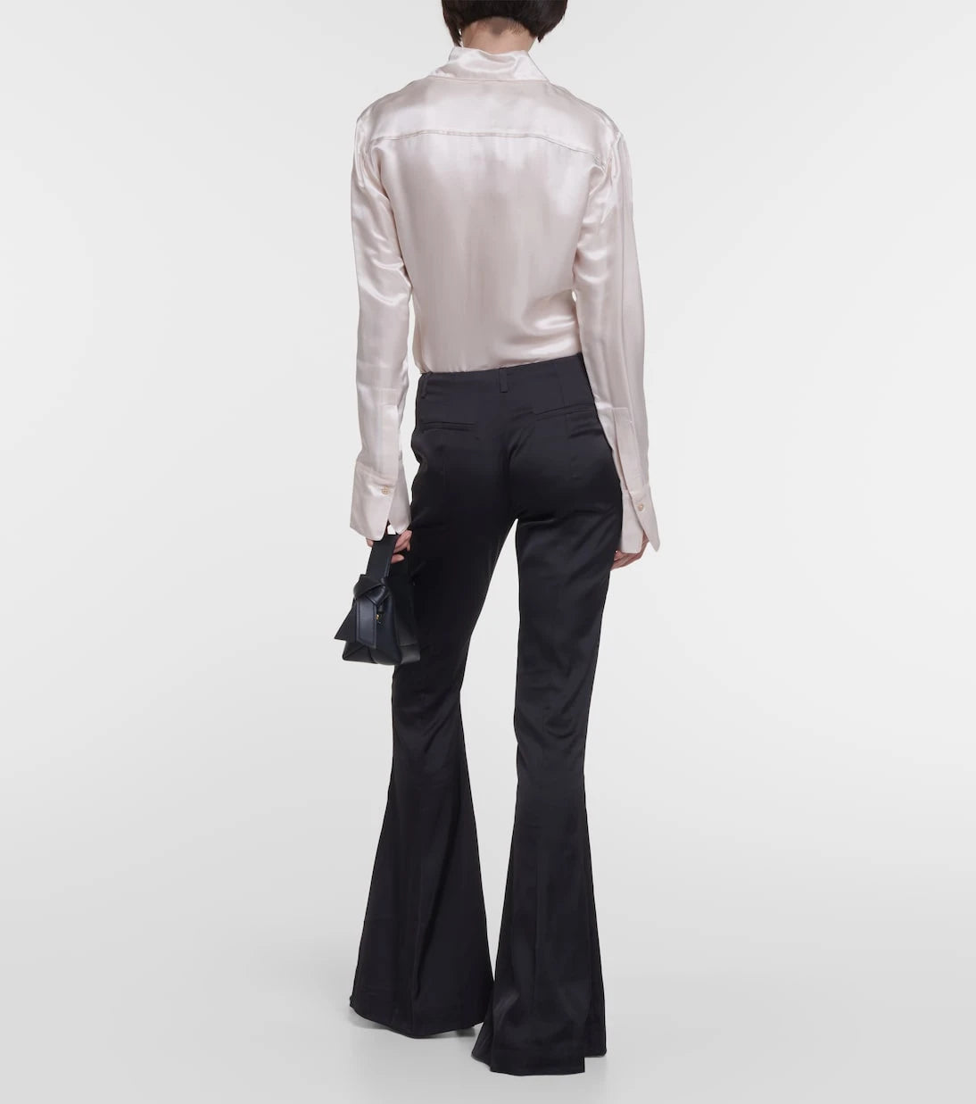 Acne Studios - Pippen high-rise satin flared pants