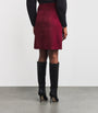 Red Suede Stretch Nicole Mini Skirt