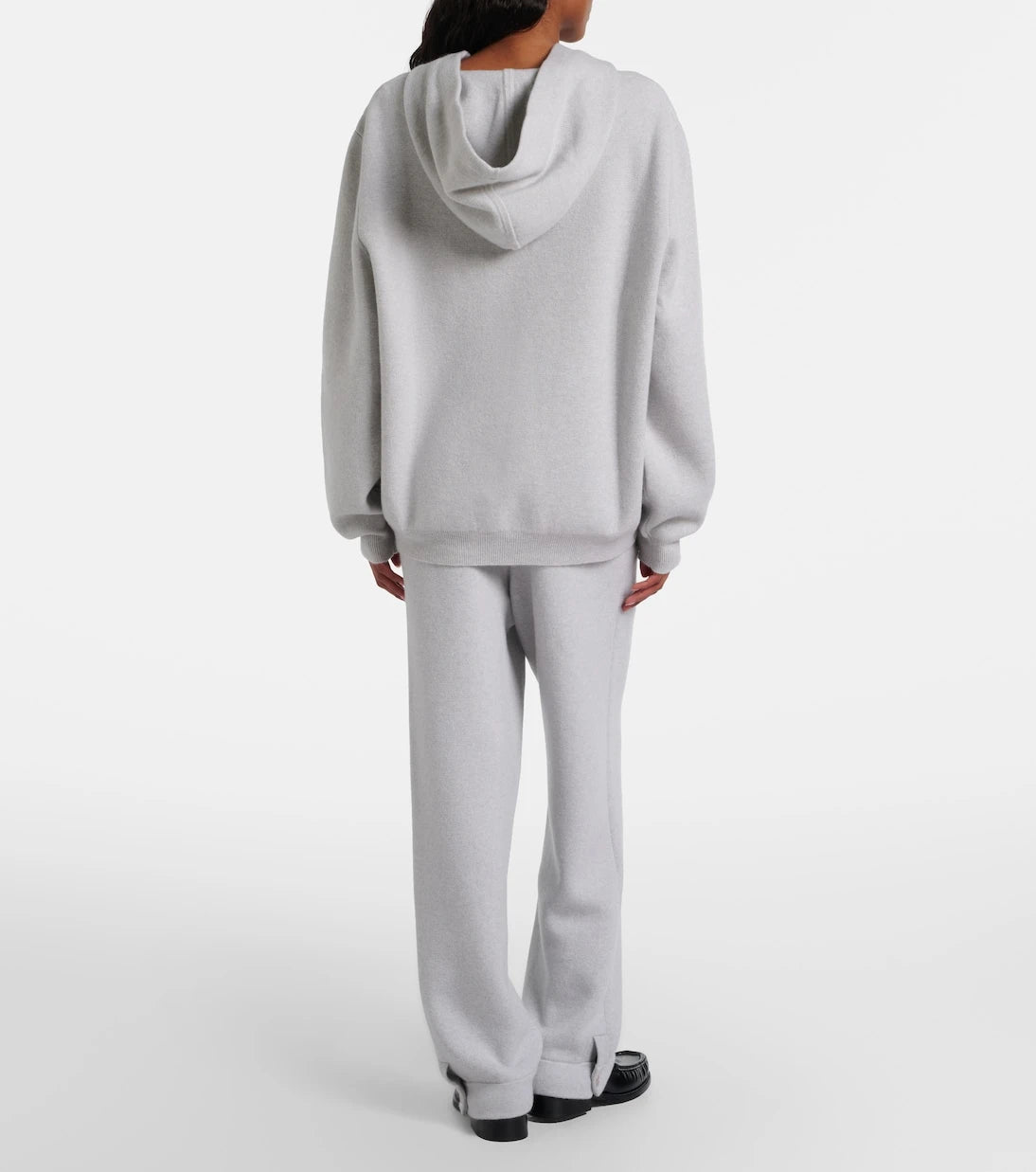 God's True Cashmere - Cashmere straight pants with rose quartz