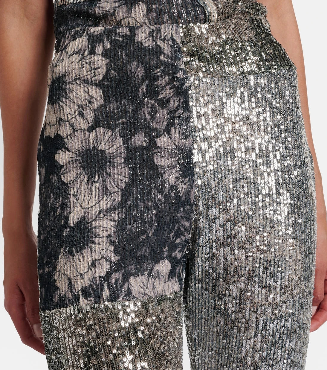Maison Margiela - Sequined patchwork slim pants
