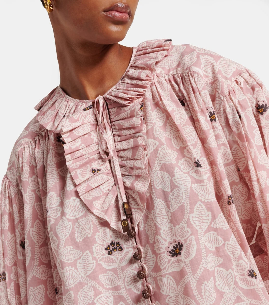 Zimmermann - Ottie ruffled floral cotton top