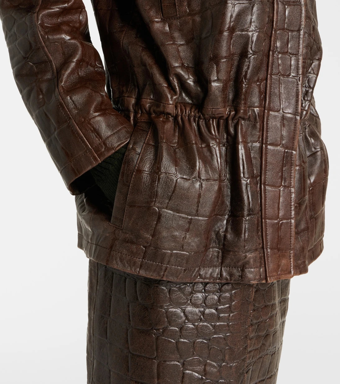 Emilia Wickstead - Norcutt croc-effect leather jacket