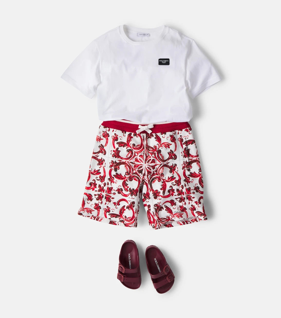 Dolce&Gabbana Kids - Printed cotton shorts