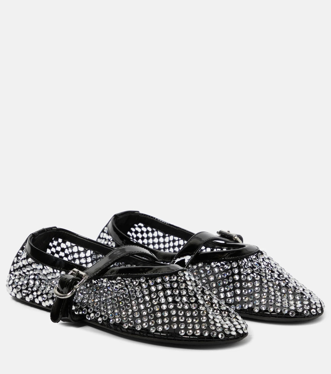 Alaïa - أحذية باليه شبكية مزينة