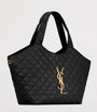Saint Laurent Black Medium Icare Quilted Tote Bag