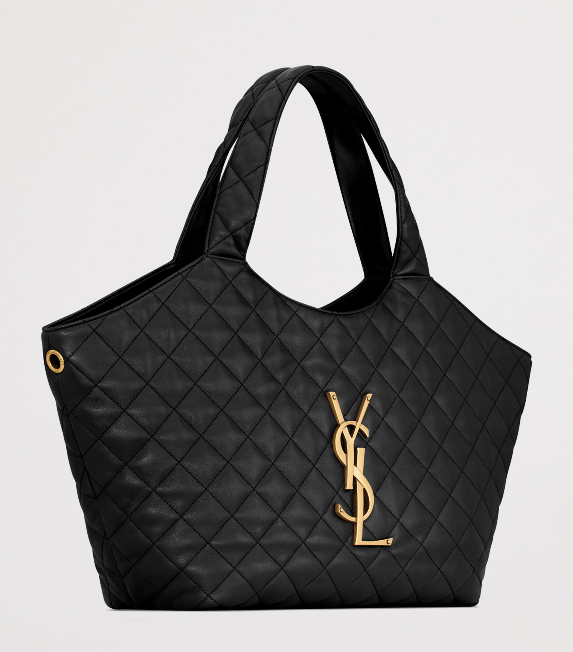 Saint Laurent Black Medium Icare Quilted Tote Bag