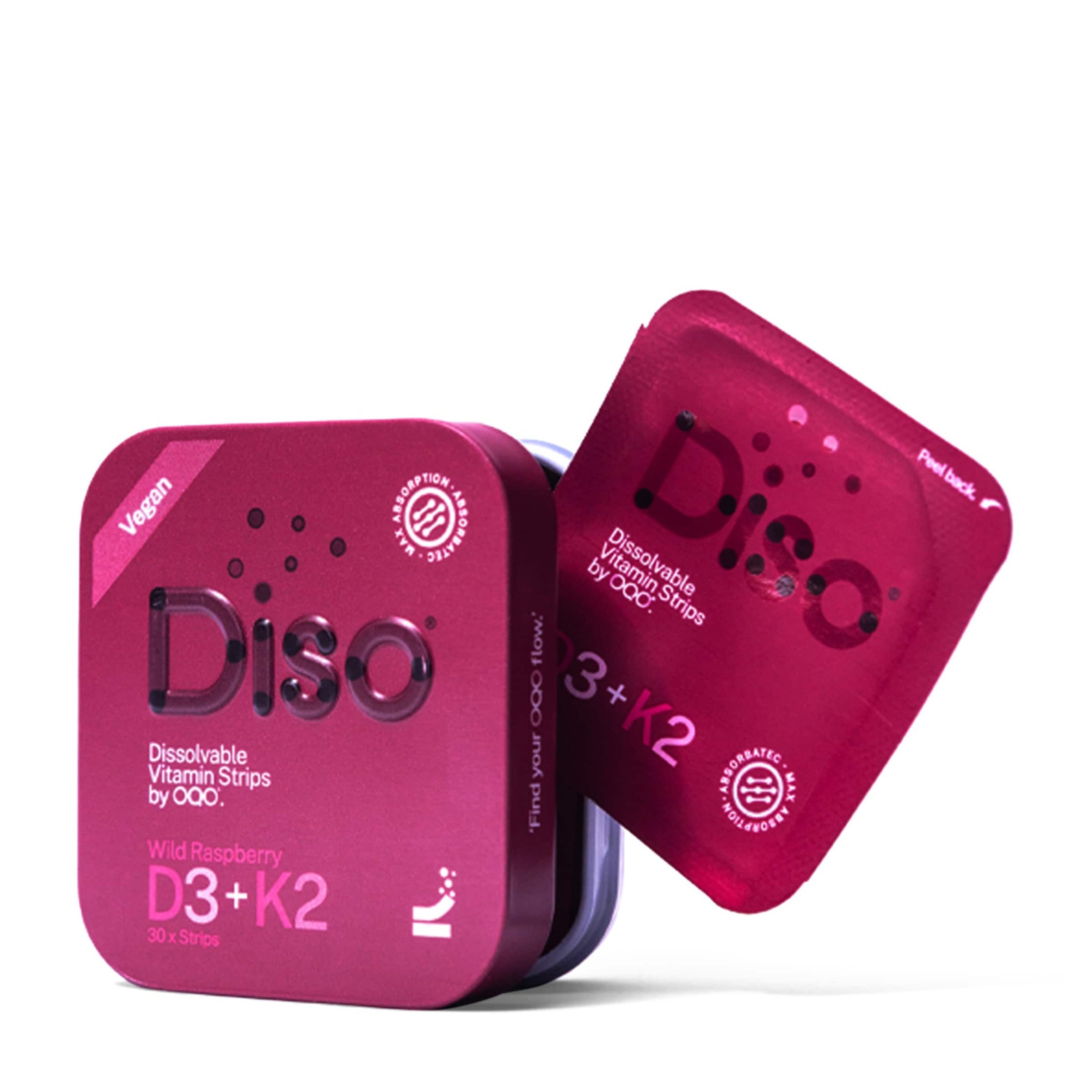 OQO DISO D3 + K2 Vitamin Strips (30 Strips)