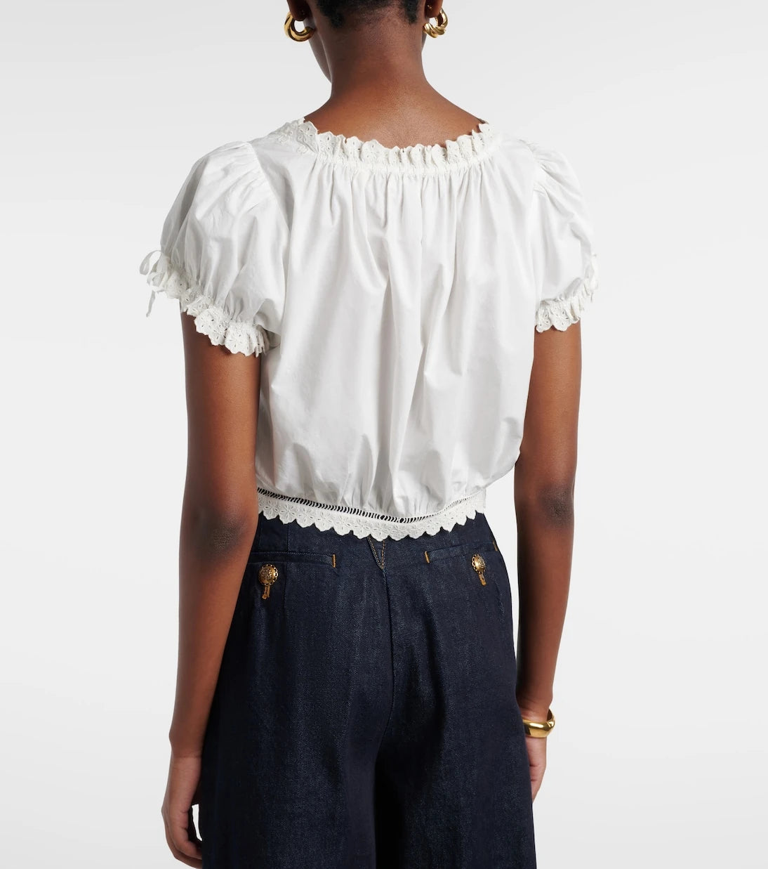 Dôen - Nera embroidered cotton top